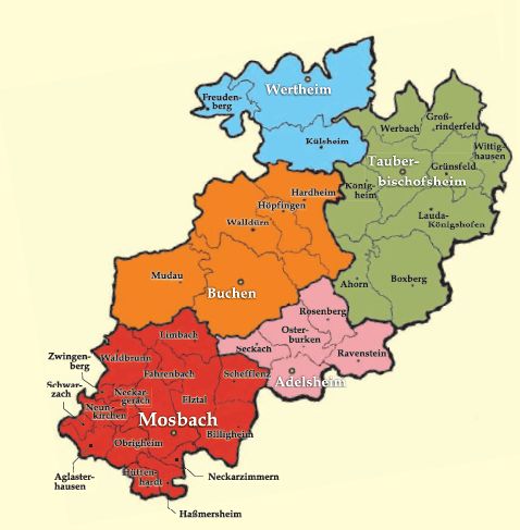 Landkarte des Gerichtsbezirks